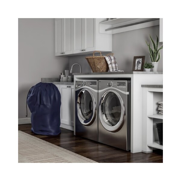 Hastings Home Heavy Duty Laundry Bag, Jumbo Tear Resistant Nylon Hamper with Drawstring, Storage/Travel(Navy Blue) 812846ZMD - main